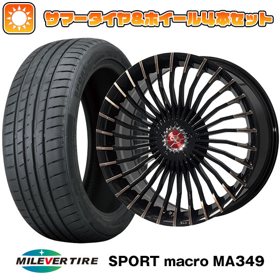 【取付対象】225/35R19 夏タイヤ ホイール4本セット MILEVER スポーツマクロ MA349（限定） (5/100車用) プレミックス グラッパ f30 (ブロンズクリア) 19インチ(送料無料)