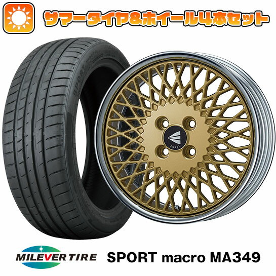 205/50R16 夏タイヤ ホイール4本セット MILEVER スポーツマクロ MA349（限定） (4/100車用) エンケイ ネオクラシック メッシュ4 ネオ 16インチ