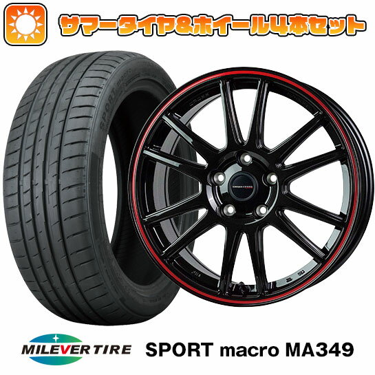 205/45R17 夏タイヤ ホイール4本セット シエンタ 2022- MILEVER スポーツマクロ MA349（限定） ホットスタッフ クロススピード ハイパーエディションCR6 17インチ