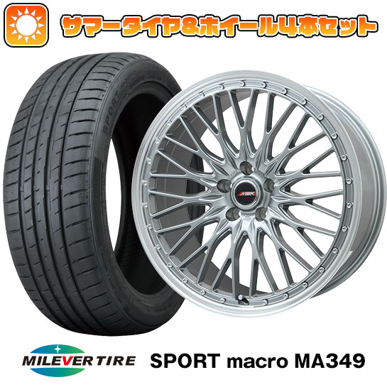 215/35R19 夏タイヤ ホイール4本セット MILEVER スポーツマクロ MA349（限定） (5/114車用) プレミックス MER PROMESH ダークシルバー/リムポリッシュ 19インチ(送料無料)