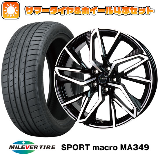 【取付対象】 225/35R20 夏タイヤ ホイール4本セット MILEVER スポーツマクロ MA349（限定） (5/114車用) ホットスタッフ クロノス CH-112 20インチ【送料無料】