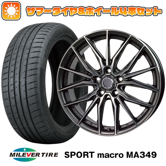 【取付対象】245/35R19 夏タイヤ ホイール4本セット MILEVER スポーツマクロ MA349（限定） (5/114車用) ホットスタッフ プレシャス アストM4 19インチ(送料無料)