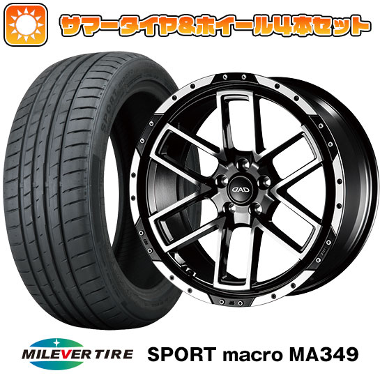 【取付対象】215/35R19 夏タイヤ ホイール4本セット MILEVER スポーツマクロ MA349（限定） (5/100車用) ギャルソン ツェンレイン ヴォーグ 19インチ(送料無料)
