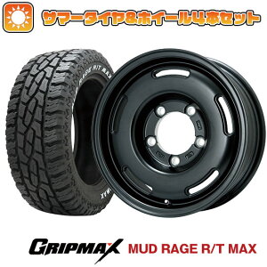 【取付対象】225/70R16 夏タイヤ ホイール4本セット ジムニーシエラ GRIPMAX マッドレイジR/T MAX RWL(限定) プレミックス プディン(マットブラック) 16インチ【送料無料】