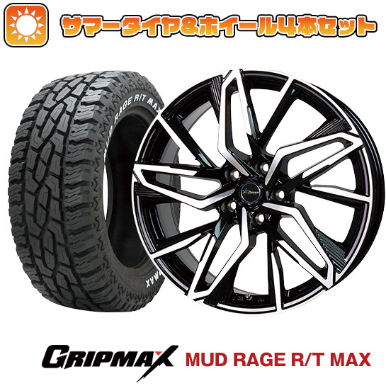 【取付対象】215/65R16 夏タイヤ ホイール4本セット GRIPMAX マッドレイジR/T MAX RWL(限定) (5/114車用) HOT STUFF クロノス CH-112 16インチ【送料無料】