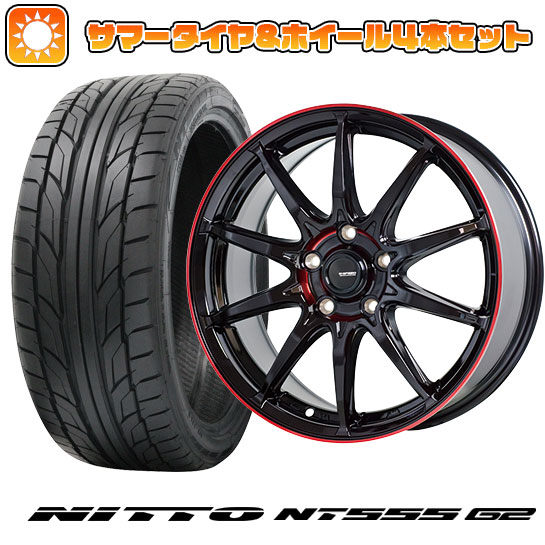 215/35R18 夏タイヤ ホイール4本セット (5/114車用) NITTO NT555 G2 ホットスタッフ ジースピード P-05R 18インチ