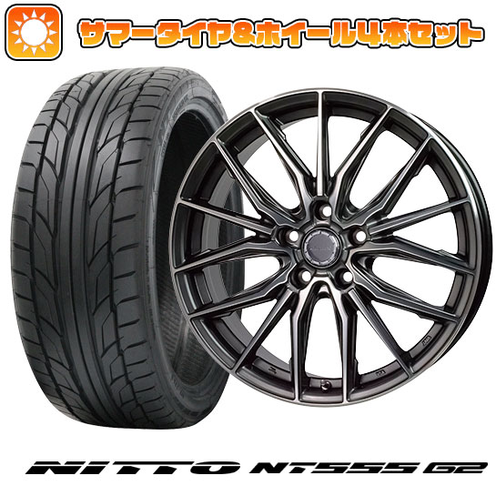 215/35R18 夏タイヤ ホイール4本セット (5/114車用) NITTO NT555 G2 ホットスタッフ プレシャス アストM4 18インチ