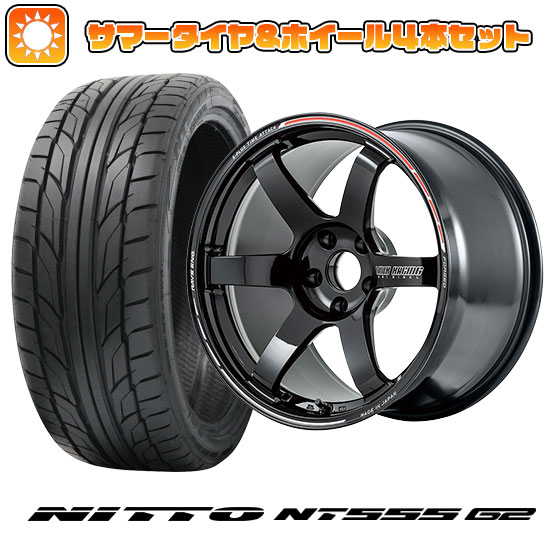 215/35R18 夏タイヤ ホイール4本セット (5/114車用) NITTO NT555 G2 レイズ ボルクレーシング TE37 サーガ S-plus TIME ATTACK 18インチ