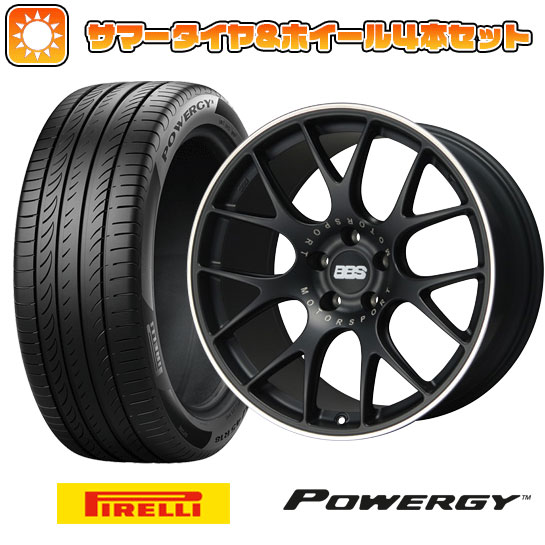 【取付対象】235/35R19 夏タイヤ ホイール4本セット PIRELLI パワジー (5/114車用) BBS GERMANY BBS CH-R サテンブラック 19インチ【送料無料】