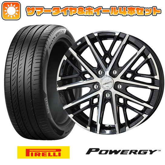 【取付対象】195/55R16 夏タイヤ ホイール4本セット PIRELLI パワジー (5/114車用) 共豊 スマック グレイヴ 16インチ【送料無料】