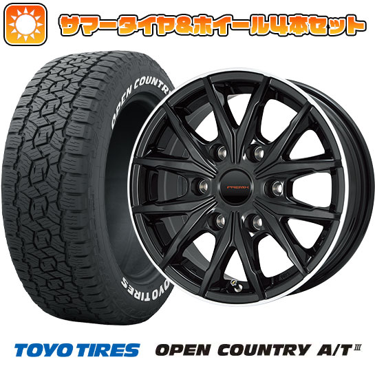 【取付対象】195/80R15 夏タイヤ ホイール4本セット キャラバン TOYO オープンカントリー A/T III RWL/RBL 107/105N ブランドル P45BP 15インチ【送料無料】