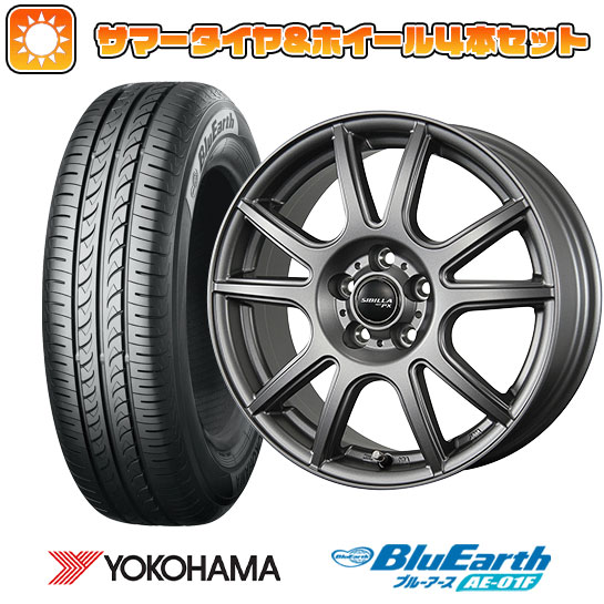 【取付対象】205/65R15 夏タイヤ ホイール4本セット YOKOHAMA ブルーアース AE-01F (5/114車用) TOPY シビラ NEXT PX 15インチ【送料無料】