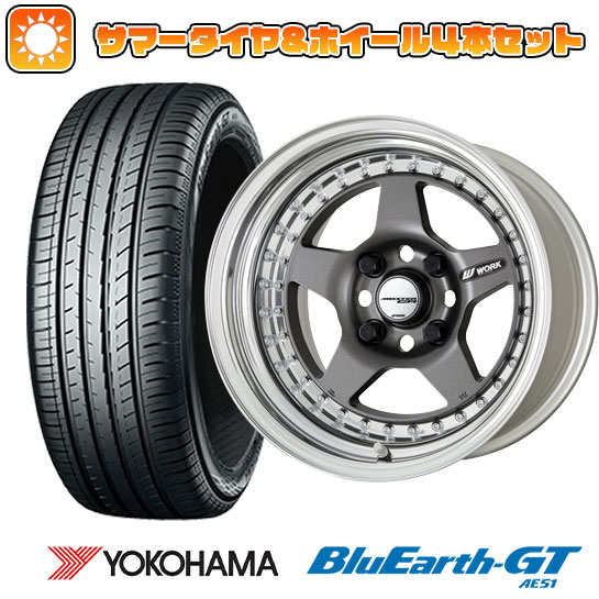 【取付対象】185/55R15 夏タイヤ ホイール4本セット YOKOHAMA ブルーアース GT AE51 (4/100車用) WORK マイスター CR01 15インチ【送料無料】