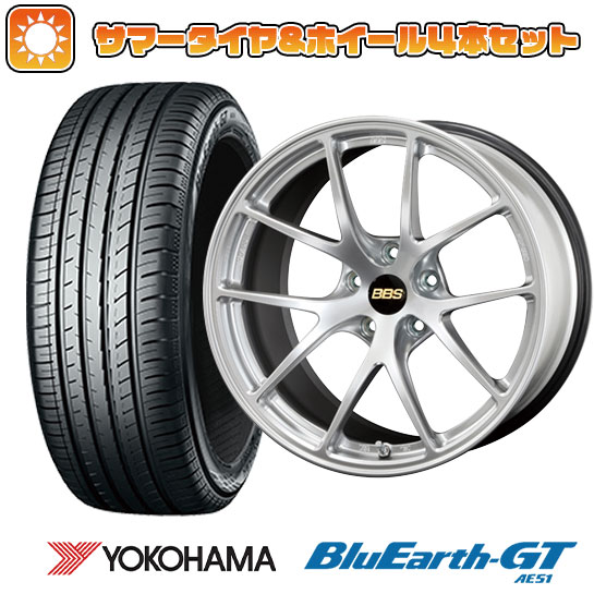 エントリーしてタイヤ交換チケット同時購入でポイント10倍!215/45R18 夏タイヤ ホイール4本セット (5/114車用) YOKOHAMA ブルーアース GT AE51 BBS JAPAN RI-A 18インチ