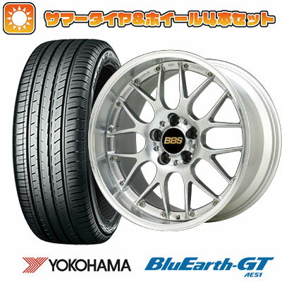 【取付対象】205/50R17 夏タイヤ ホイール4本セット (5/114車用) YOKOHAMA ブルーアース GT AE51 BBS JAPAN RS-GT 17インチ【送料無料】