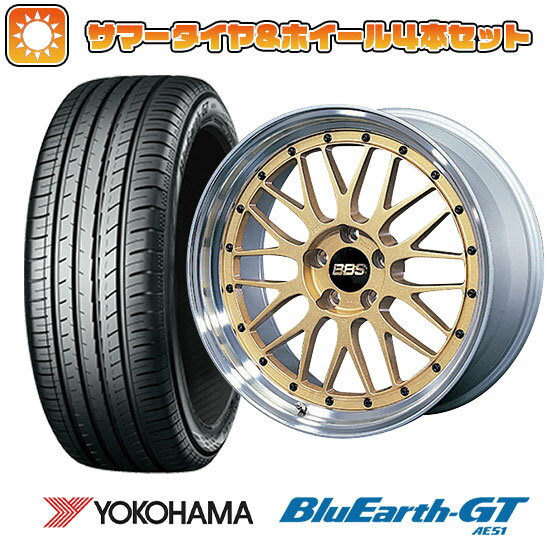 【取付対象】225/35R19 夏タイヤ ホイール4本セット YOKOHAMA ブルーアース GT AE51 (5/100車用) BBS JAPAN LM 19インチ(送料無料)