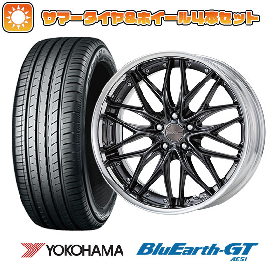 【取付対象】225/35R19 夏タイヤ ホイール4本セット YOKOHAMA ブルーアース GT AE51 (5/100車用) WORK シュヴァート クヴェル 19インチ【送料無料】
