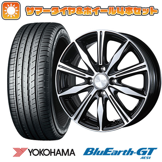 【取付対象】185/55R15 夏タイヤ ホイール4本セット YOKOHAMA ブルーアース GT AE51 (4/100車用) BRIDGESTONE バルミナ K10 15インチ【送料無料】