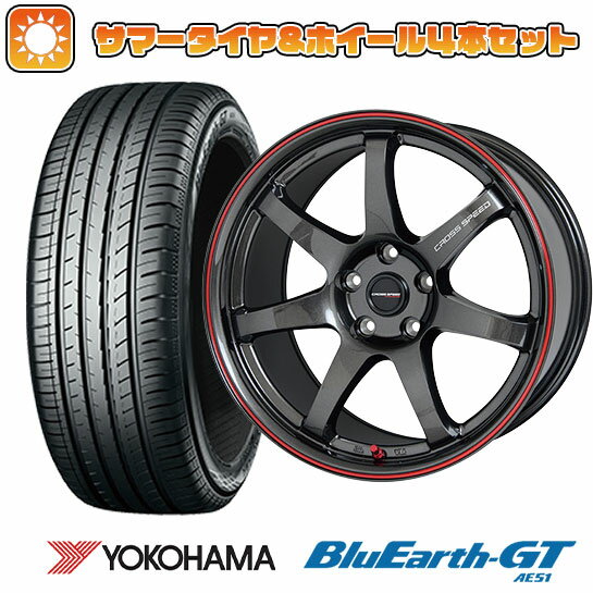 【取付対象】245/40R19 夏タイヤ ホイール4本セット YOKOHAMA ブルーアース GT AE51 (5/114車用) ホットスタッフ クロススピード ハイパーエディションCR7 19インチ(送料無料)