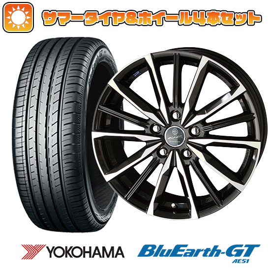 【取付対象】205/50R17 夏タイヤ ホイール4本セット YOKOHAMA ブルーアース GT AE51 (5/114車用) KYOHO スマック プライム ヴァルキリー 17インチ【送料無料】