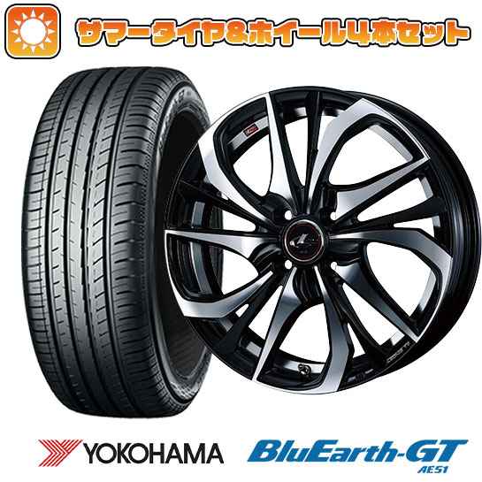 【取付対象】195/45R16 夏タイヤ ホイール4本セット YOKOHAMA ブルーアース GT AE51 (4/100車用) WEDS レオニス TE 16インチ【送料無料】