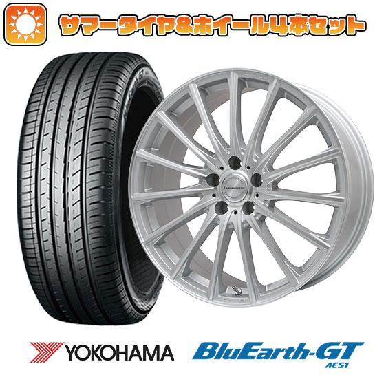 【取付対象】245/45R19 夏タイヤ ホイール4本セット YOKOHAMA ブルーアース GT AE51 (5/114車用) LEHRMEISTER LM-S FS15 (シルバーポリッシュ) 19インチ【送料無料】