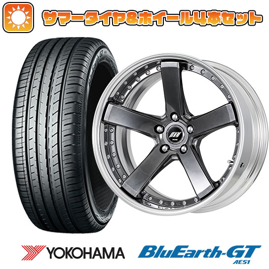 【取付対象】245/45R19 夏タイヤ ホイール4本セット YOKOHAMA ブルーアース GT AE51 (5/114車用) WORK バックレーベルジースト BST-2 19インチ【送料無料】