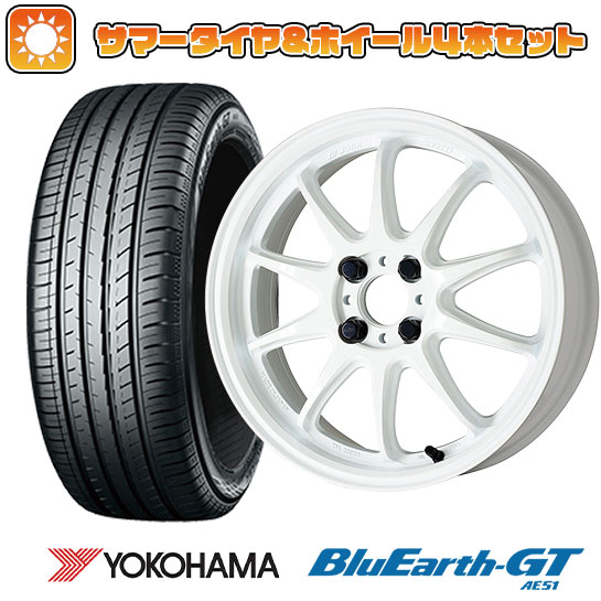【取付対象】195/45R16 夏タイヤ ホイール4本セット YOKOHAMA ブルーアース GT AE51 (4/100車用) WORK エモーション ZR10 16インチ【送料無料】