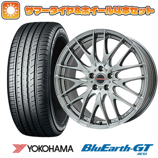 【取付対象】225/35R19 夏タイヤ ホイール4本セット YOKOHAMA ブルーアース GT AE51 (5/114車用) BIGWAY LEYSEEN プラバ9M(クロームハイパーシルバー) 19インチ【送料無料】