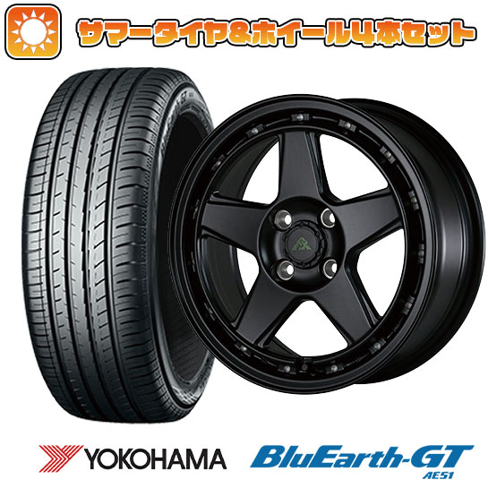 【取付対象】185/55R15 夏タイヤ ホイール4本セット YOKOHAMA ブルーアース GT AE51 (4/100車用) ALGERNON フェニーチェ クロスXC5 15インチ【送料無料】