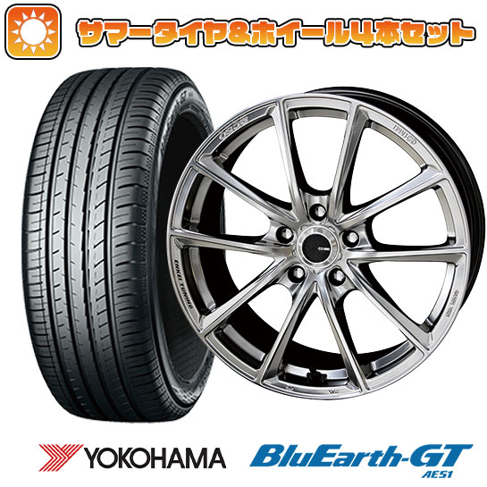 【取付対象】225/35R19 夏タイヤ ホイール4本セット YOKOHAMA ブルーアース GT AE51 (5/114車用) エンケイ チューニング SC50 19インチ(送料無料)