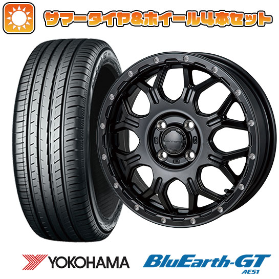 【取付対象】185/55R15 夏タイヤ ホイール4本セット YOKOHAMA ブルーアース GT AE51 (4/100車用) MONZA HI-BLOCK ジェラード 15インチ【送料無料】