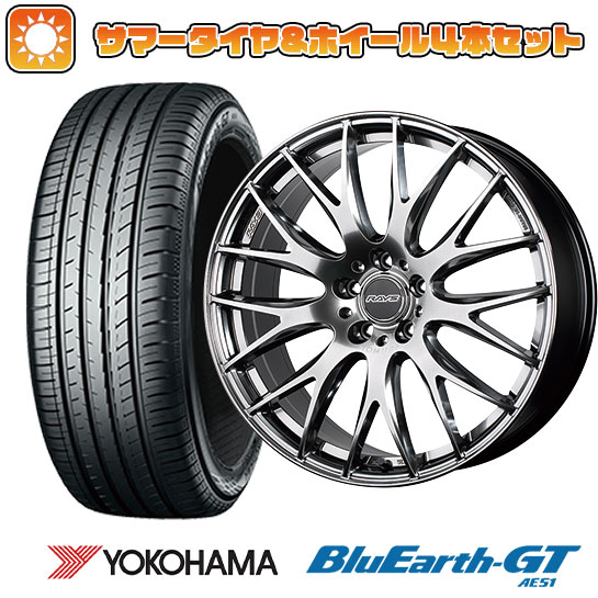 【取付対象】225/35R19 夏タイヤ ホイール4本セット YOKOHAMA ブルーアース GT AE51 (5/100車用) RAYS ホムラ 2X9PLUS 19インチ【送料無料】