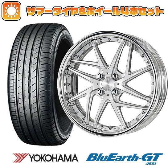 【取付対象】195/45R16 夏タイヤ ホイール4本セット YOKOHAMA ブルーアース GT AE51 (4/100車用) WORK リザルタード メッシュ2 16インチ【送料無料】
