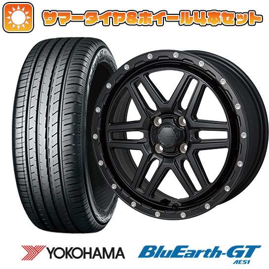 【取付対象】195/50R16 夏タイヤ ホイール4本セット YOKOHAMA ブルーアース GT AE51 (4/100車用) MONZA HI-BLOCK エルデ 16インチ【送料無料】