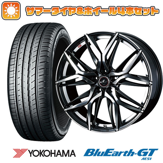 【取付対象】215/45R18 夏タイヤ ホイール4本セット YOKOHAMA ブルーアース GT AE51 (5/114車用) WEDS レオニス LM 18インチ【送料無料】