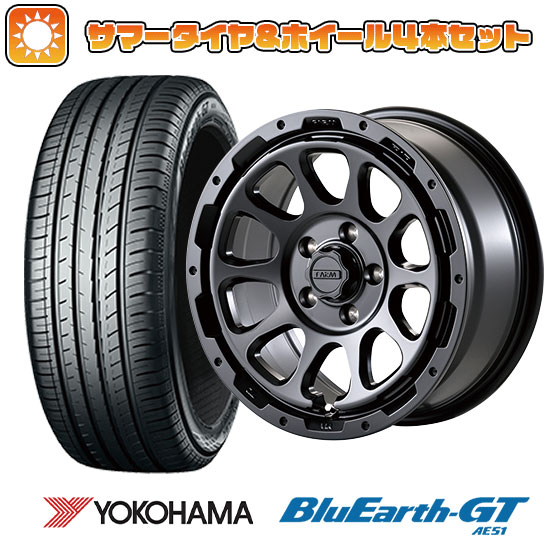 【取付対象】205/50R16 夏タイヤ ホイール4本セット YOKOHAMA ブルーアース GT AE51 (4/100車用) MOTOR FARM ファームD10 16インチ【送料無料】