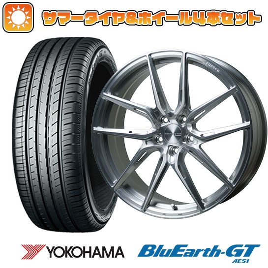 【取付対象】245/45R19 夏タイヤ ホイール4本セット YOKOHAMA ブルーアース GT AE51 (5/114車用) ホットスタッフ トラフィックスターフォージド TSF-02 19インチ(送料無料)