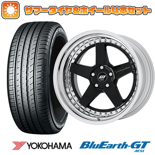 【取付対象】225/40R19 夏タイヤ ホイール4本セット YOKOHAMA ブルーアース GT AE51 (5/114車用) WORK ジスタンス W5S サンドイッチ 19インチ【送料無料】