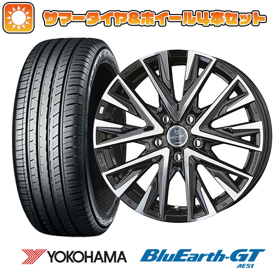 【取付対象】195/65R15 夏タイヤ ホイール4本セット YOKOHAMA ブルーアース GT AE51 (5/114車用) KYOHO スマック レジーナ 15インチ【送料無料】