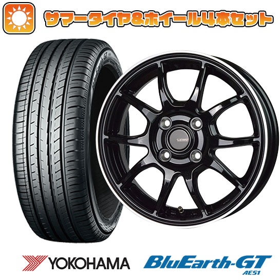 【取付対象】185/55R15 夏タイヤ ホイール4本セット YOKOHAMA ブルーアース GT AE51 (4/100車用) HOT STUFF ジースピード P-06 15インチ【送料無料】