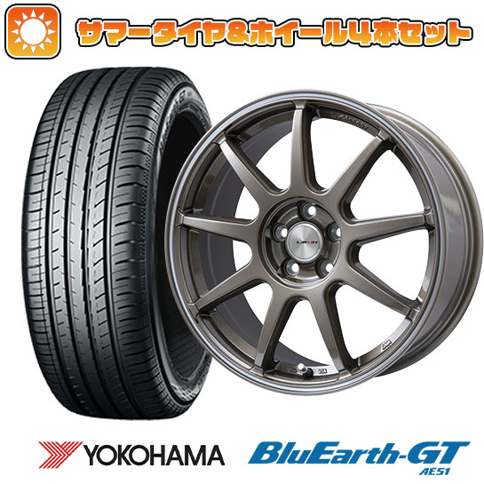 【取付対象】215/65R16 夏タイヤ ホイール4本セット YOKOHAMA ブルーアース GT AE51 (5/114車用) LEHRMEISTER LMスポーツLM-QR ブロンズ/ラインポリッシュ 16インチ【送料無料】