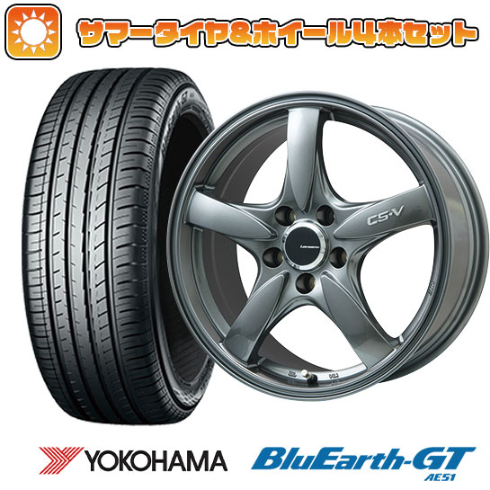 【取付対象】215/65R16 夏タイヤ ホイール4本セット YOKOHAMA ブルーアース GT AE51 (5/114車用) LEHRMEISTER CS-V(ガンメタ) 16インチ【送料無料】