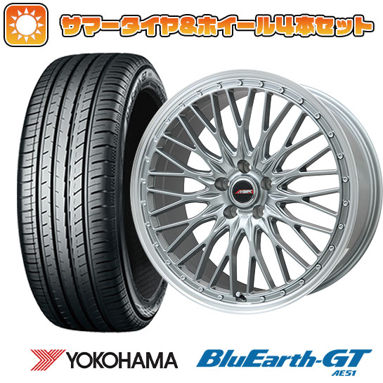 【取付対象】225/45R18 夏タイヤ ホイール4本セット YOKOHAMA ブルーアース GT AE51 (5/114車用) PREMIX MER PROMESH ダークシルバー/リムポリッシュ 18インチ【送料無料】