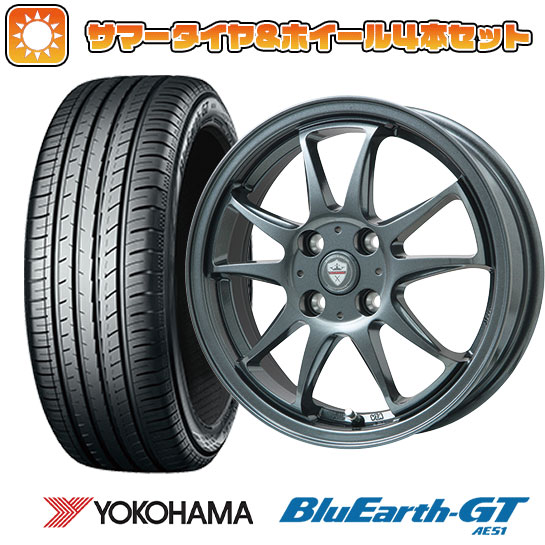 【取付対象】185/55R15 夏タイヤ ホイール4本セット YOKOHAMA ブルーアース GT AE51 (4/100車用) BRANDLE KF28 15インチ【送料無料】