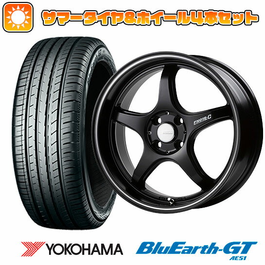 【取付対象】185/55R15 夏タイヤ ホイール4本セット (4/100車用) YOKOHAMA ブルーアース GT AE51 ゴジゲン PROレーサー FN01R-C STV 15インチ【送料無料】