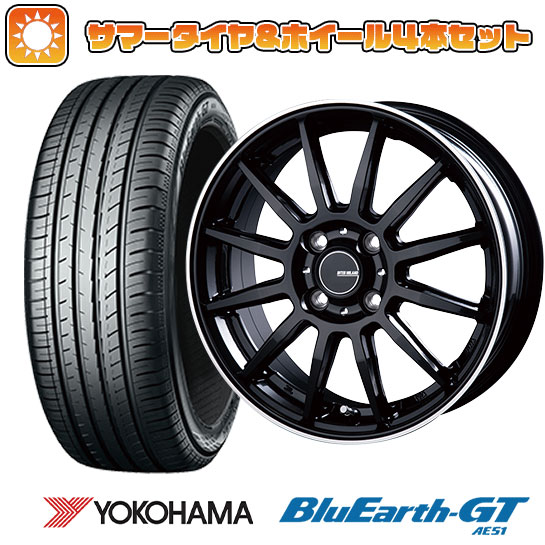 【取付対象】185/65R15 夏タイヤ ホイール4本セット (4/100車用) YOKOHAMA ブルーアース GT AE51 インターミラノ インフィニティ F12 15インチ【送料無料】