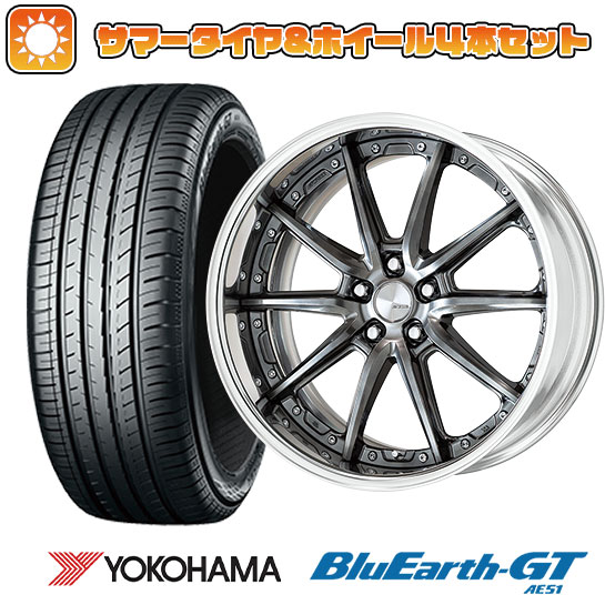 【取付対象】225/35R19 夏タイヤ ホイール4本セット YOKOHAMA ブルーアース GT AE51 (5/100車用) WORK ランベック LS10 19インチ(送料無料)