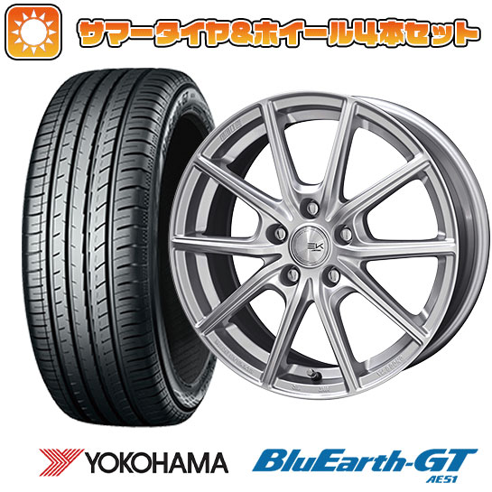 【取付対象】205/65R16 夏タイヤ ホイール4本セット YOKOHAMA ブルーアース GT AE51 (5/114車用) 共豊 ザインEK 16インチ【送料無料】