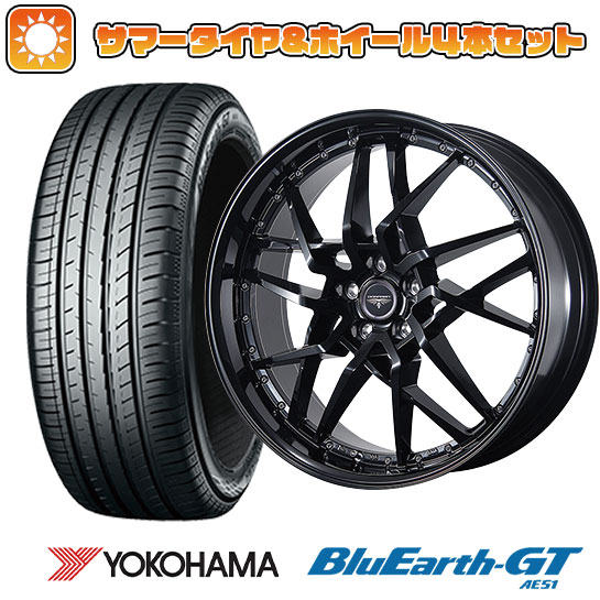 【取付対象】225/40R19 夏タイヤ ホイール4本セット YOKOHAMA ブルーアース GT AE51 (5/114車用) トピー ドルフレン ゴディオ 19インチ(送料無料)